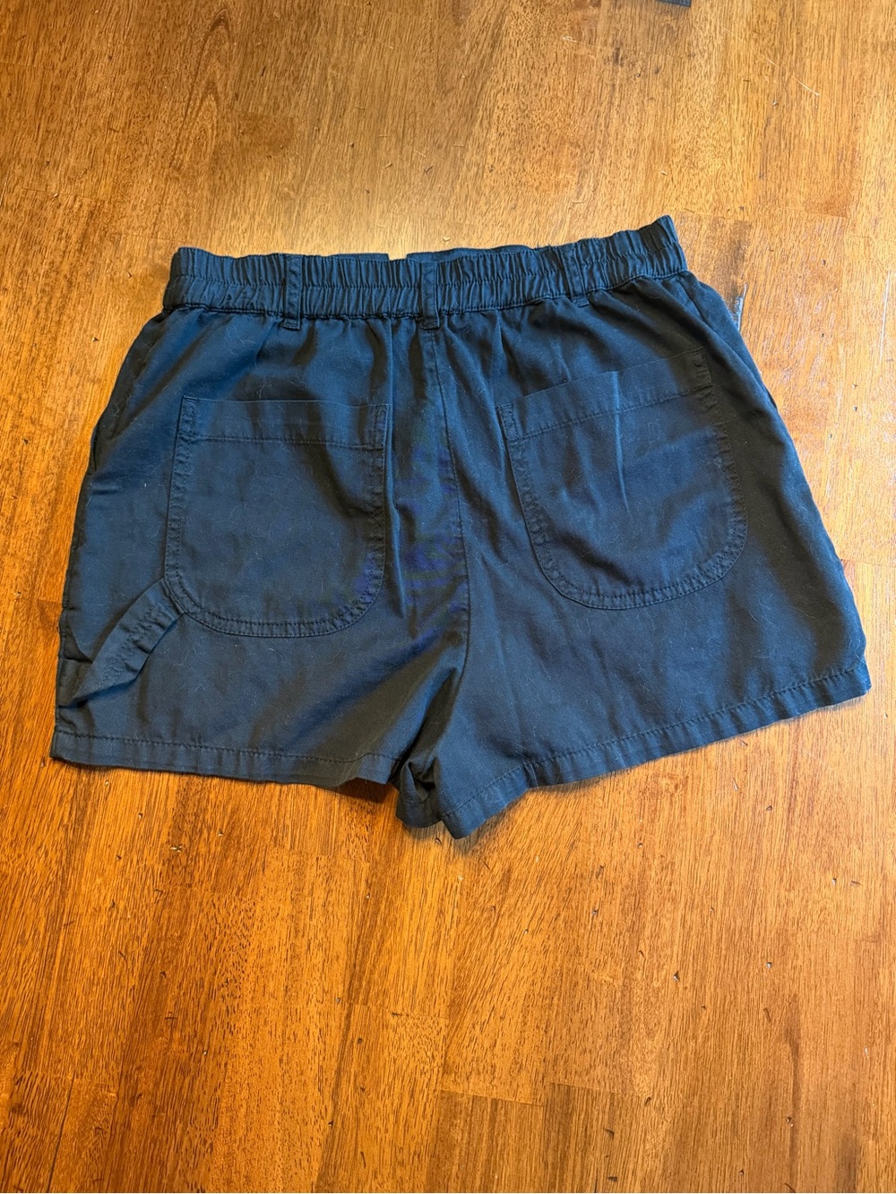 BP Black 4 inch Cotton Elastic Waist Black Utility Shorts- Like New - Picture 6 of 8
